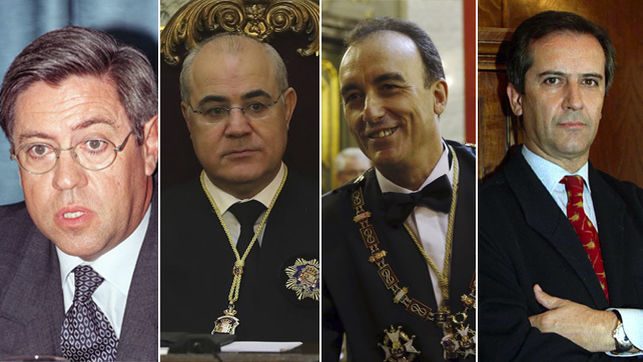 Los jueces Monterde, Llarena, Marchena y Colmenero