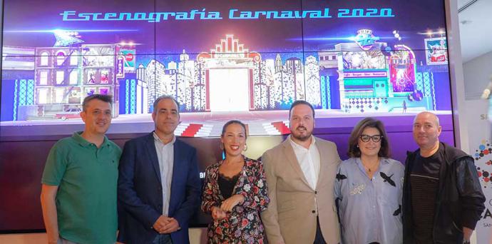 El Ayuntamiento de Santa Cruz de Tenerife presenta un escenario para el Carnaval 2020 lleno de volúmenes y fiel a los coquetos años 50