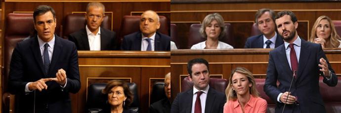 Casado avisa que 'las elecciones las carga el diablo' y Sánchez pide mayoría 'rotunda' para el PSOE para evitar bloqueos