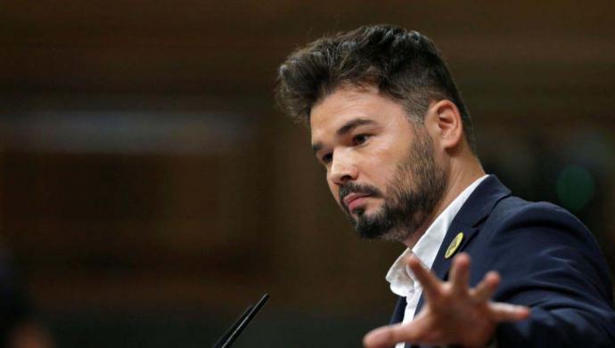 El diputado de ERC Gabriel Rufián, que ha lamentado que el PSOE vuelva a ser el partido "del 155". 