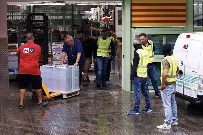 Guardia Civil incauta en Cataluña material para el referendo