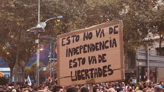 Las «Marchas por la libertad” congregan a miles de catalanes