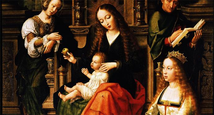 Virgen de la mosca. Anónimo. Colegiata de Santa María de Toro. En la casa de la reina se reunían los principales humanistas de la época, las doctae puellae o mujeres sabias.