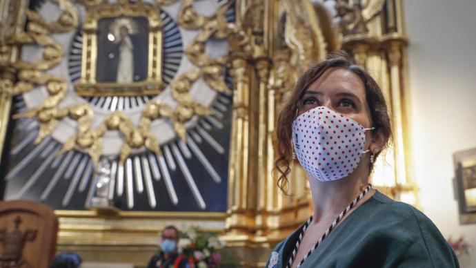 Isabel Díaz Ayuso en la celebración de la festividad de la Virgen de la Paloma el 15 de agosto. Comunidad de Madrid