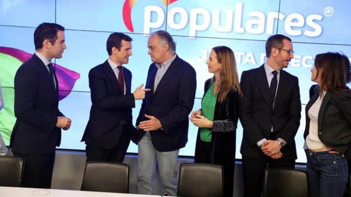 Reunión de la Junta Directiva Nacional del PP de este lunes.