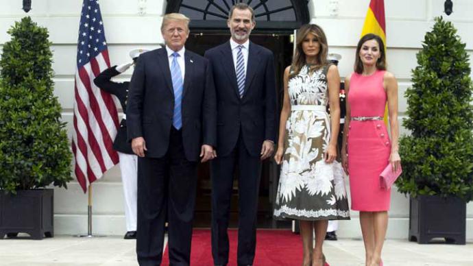 Trump recibe a los reyes de España y dice que su relación es excepcional