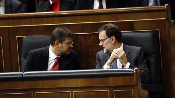 El exministro de Justicia Rafael Catalá junto al expresidente del Gobierno Mariano Rajoy.