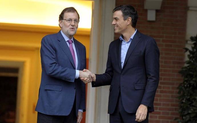 Mariano Rajoy y Pedro Sánchez en un encuentro en la Moncloa. BORJA PUIG (PSOE)