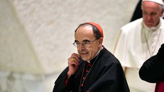 El arzobispo de Lyon, cardenal Philippe Barbarin, será juzgado entre el 4 y el 6 de abril próximo 