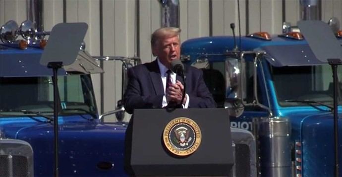 Trump durante una conferencia de prensa (captura de vídeo)