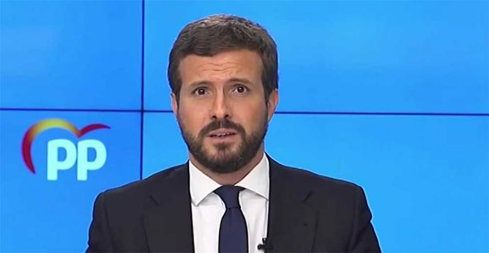 El presidente del PP, Pablo Casado. (imagen de archivo – captura de pantalla)