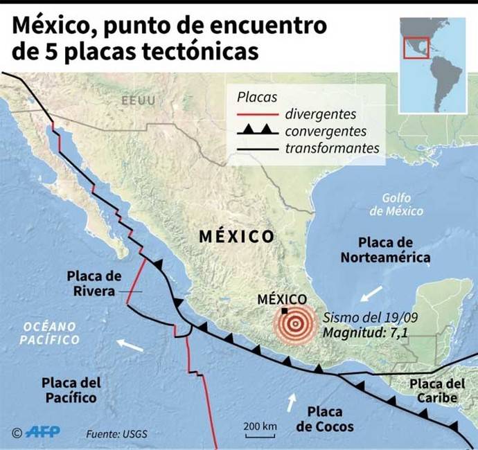 México: Las 5 placas tectónicas que no dejan de moverse