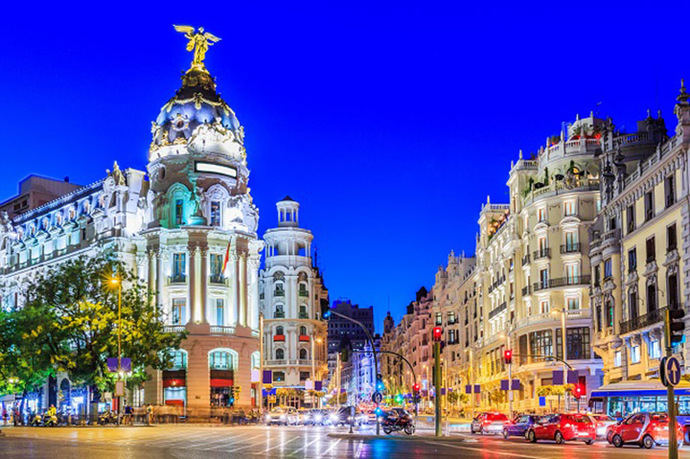 La Gran Vía de Madrid (imagen de referencia