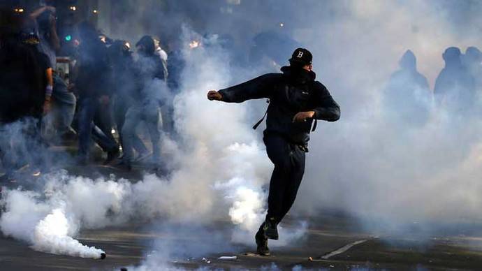 Violentas protestas en Francia contra la reforma laboral de Macron