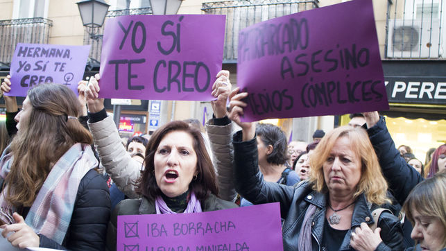 Concentración en Madrid en apoyo a la víctima de 'La manada' / MB