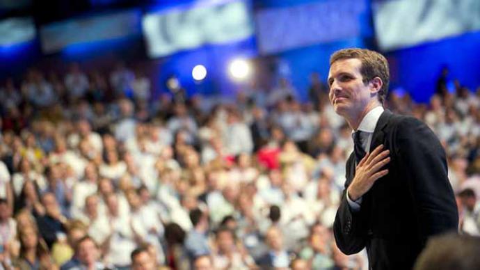 Pablo Casado, durante el XIX Congreso del partido, en julio. FLICKR PP