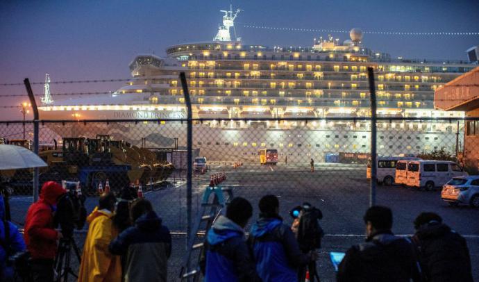 El crucero Diamond Princess esuvo en cuarentena en Japón más de dos semanas. 