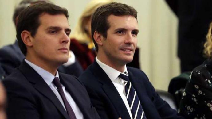 Albert Rivera (izquierda) y Pablo Casado (derecha), en una imagen de archivo