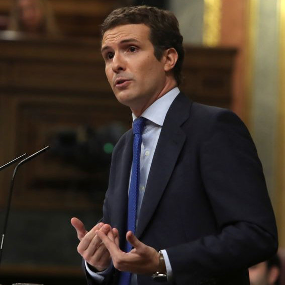 Casado, durante su discurso en la sesión de investidura.