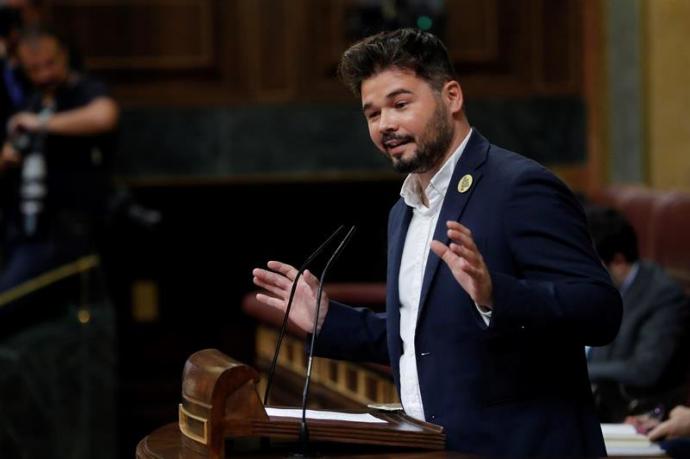 El portavoz de ERC, Gabriel Rufián