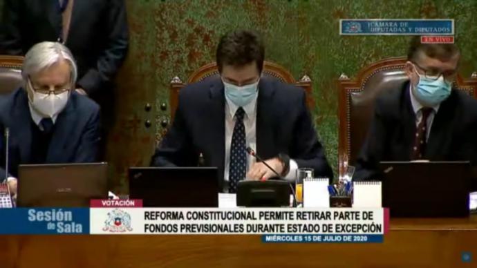 La captura de pantalla corresponde a la tramitación del proyecto en la Cámara de Diputados 