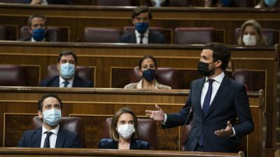 Pablo Casado, durante una intervención en el Congreso. PP