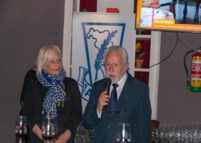 Presentación de la Cata de Libros, Vinos y Jabugo a cargo de Jaime de Vicente, presidente de la Asociación Cultural Iberoamericana (ACI) y Sully Fuentes, presidenta de la Asociación de Corresponsales de Prensa Iberoamericana (ACPI) 