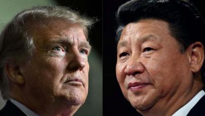 El presidente de Estados Unidos, Donald Trump y su homólogo  de China, Xi Jinping, 