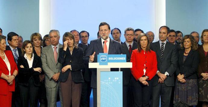 No es una trama del PP, es una trama CONTRA el PP", afirmó Rajoy en 2009