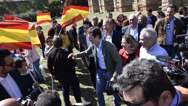 El líder del PP, Pablo Casado, en un acto este fin de semana.