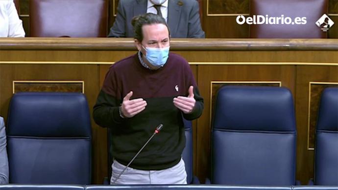 Pablo Iglesias en su ultima actuación en el Congreso este miércoles