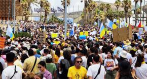 Manifestación antiturística en Canarias