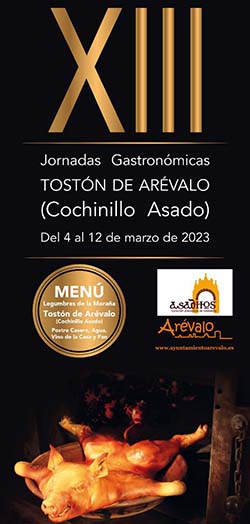 El día 28 se presenta la nueva edición de las “Jornadas del tostón de Arévalo”