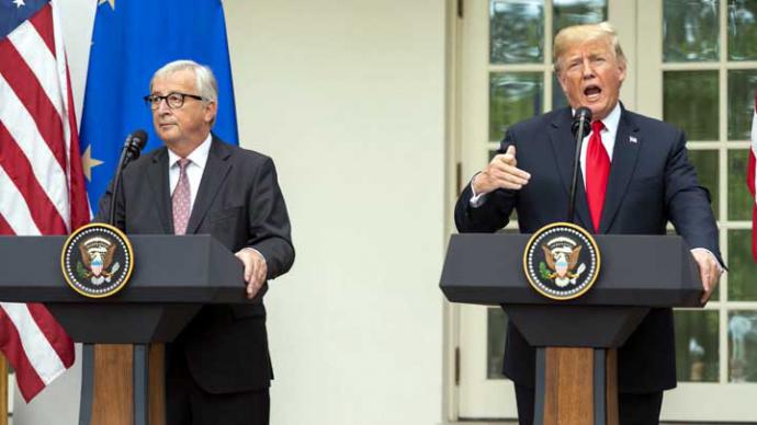 Trump anuncia acuerdo con Juncker para evitar la guerra comercial con la UE