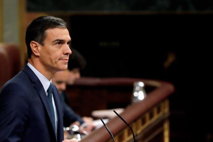 El candidato socialista, Pedro Sánchez