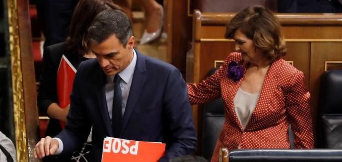 Sánchez, al abandonar el Congreso.