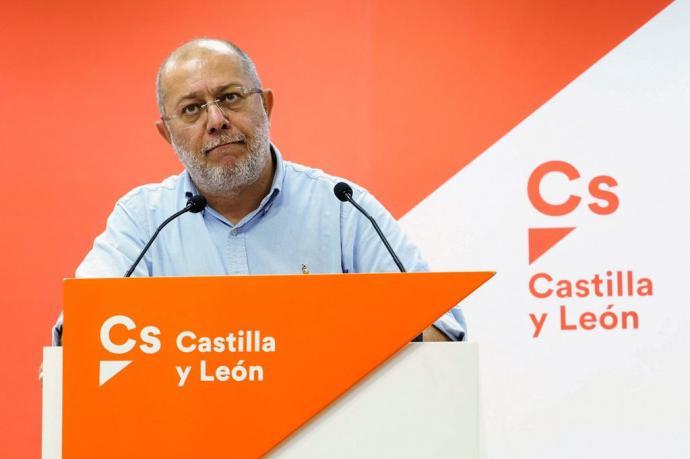 El candidato de Cs en Castilla y León, Francisco Igea, durante una rueda de prensa.