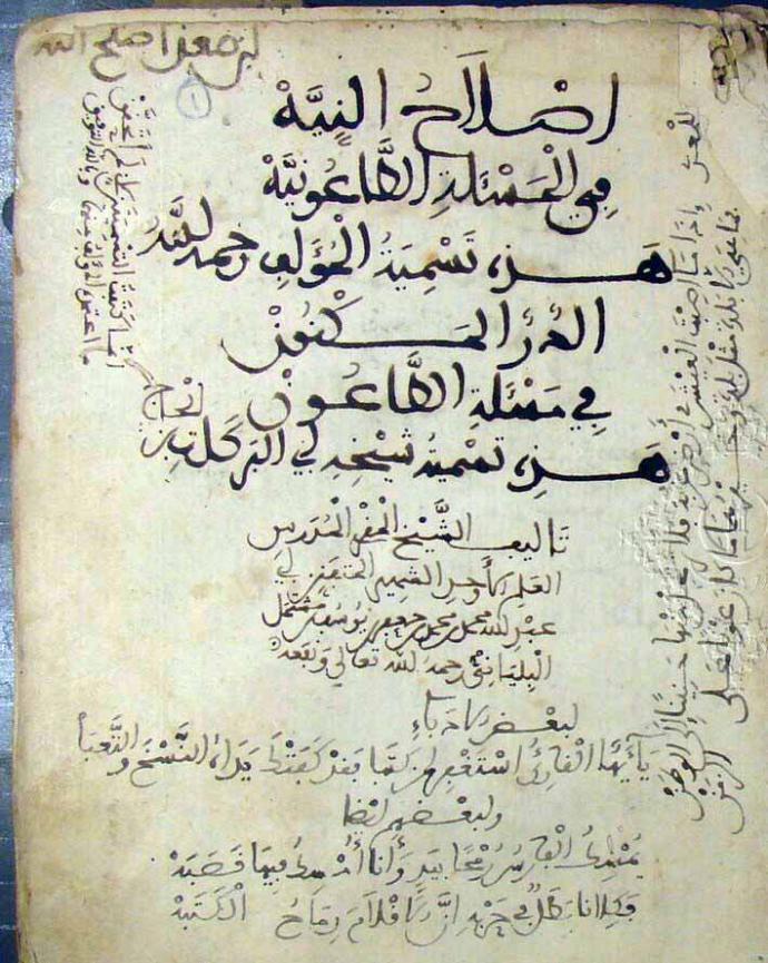 Manuscrito del almeriense almeriense al-Bilyani, aparecido en El Cairo.