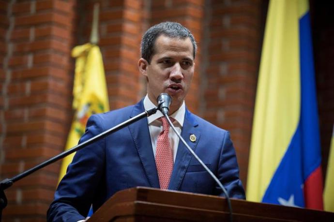 El jefe del Parlamento venezolano, Juan Guaidó