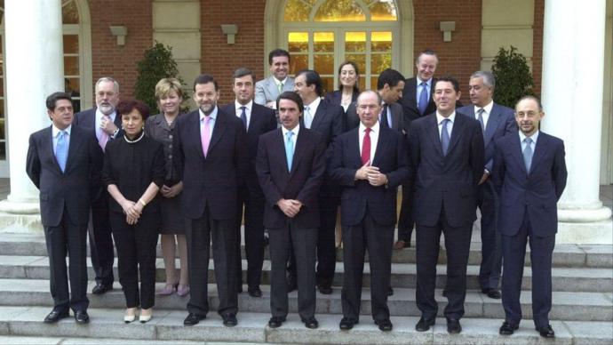 José María Aznar y su gabinete