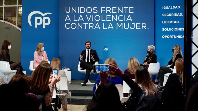 Casado, este miércoles, en el acto organizado por el PP por el 25N David Mudarra / PP