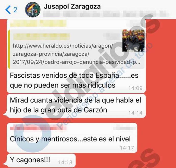 Pantallazo del grupo Jusapol Zaragoza