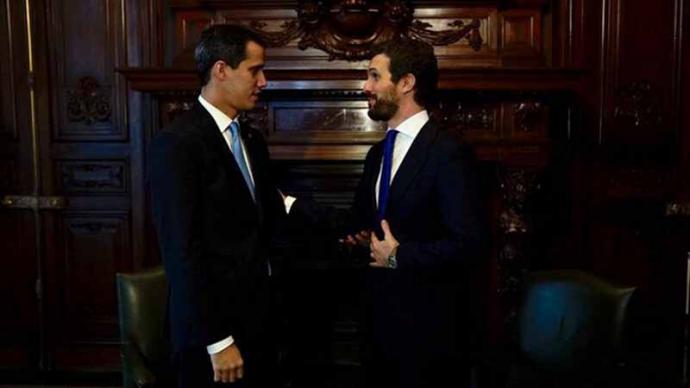 Casado pone las instituciones que gobierna el PP al servicio de Guaidó para confrontar con el Gobierno