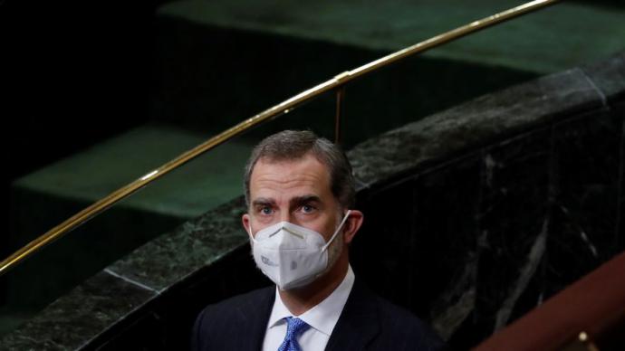 Felipe VI en el Congreso el día del acto en recuerdo del 23F. 