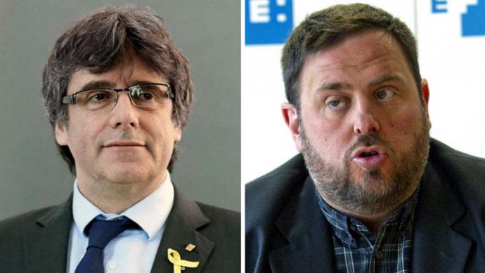 Carles Puigdemont y Oriol Junqueras