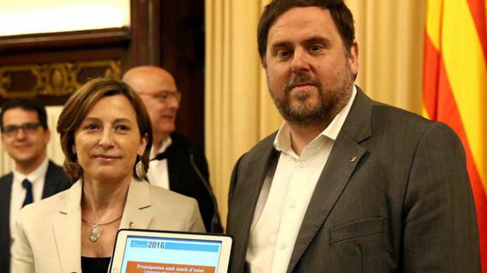 Oriol Junqueras y Carmen Forcadell