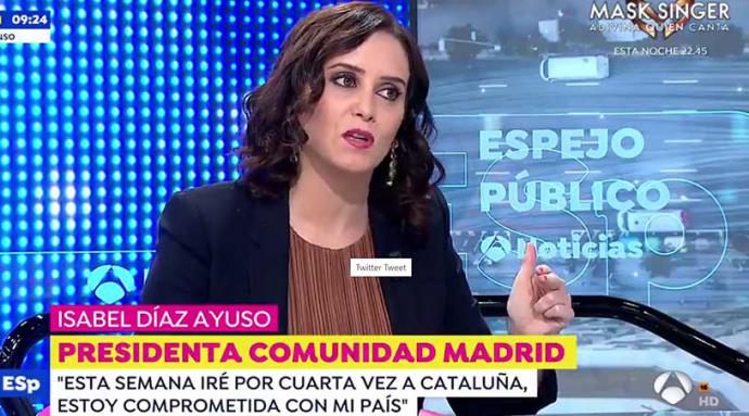 Isabel Díaz Ayuso, presiddenta de la Comunidad de Madrid