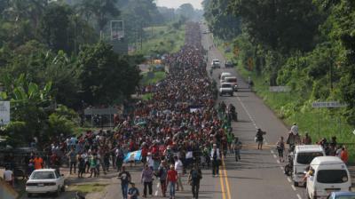 Guatemala halló 199 migrantes de África y Haití en la caravana de hondureños