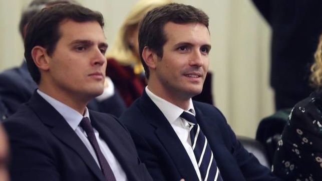 Albert Rivera y Pablo Casado, en una imagen de archivo.