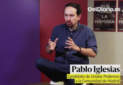 El candidato de Unidas Podemos a la Presidencia de la Comunidad, Pablo Iglesias (captura de pantalla)